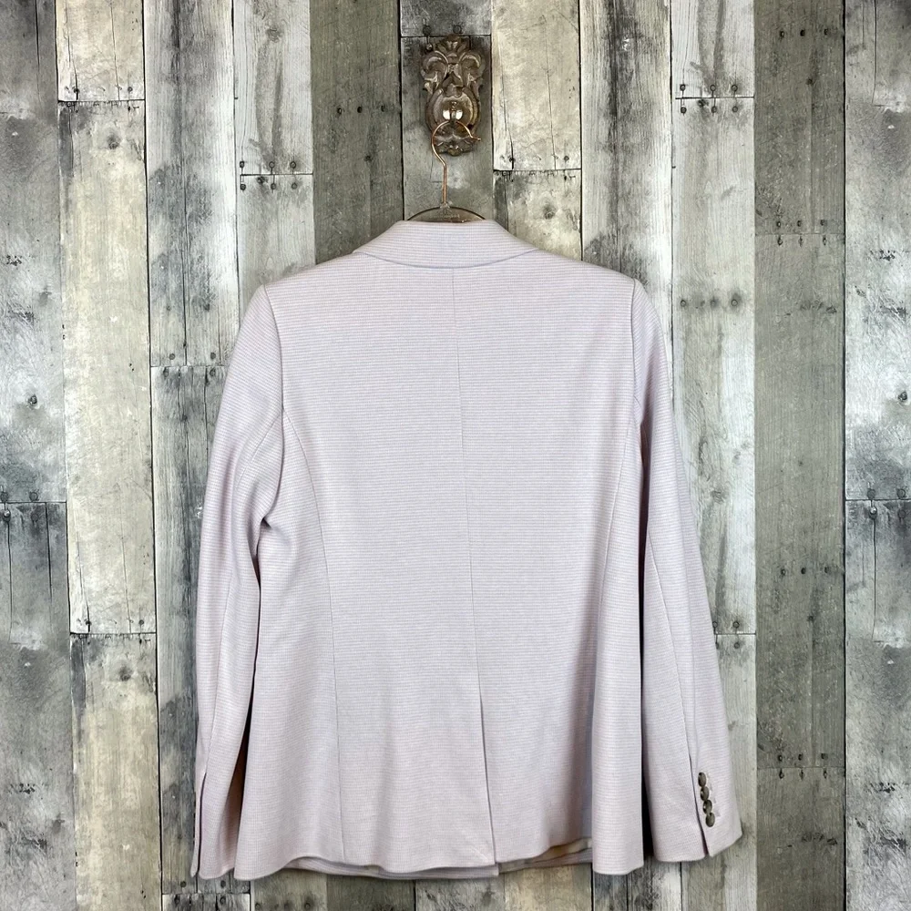 Ann Taylor Lavender Houndstooth Plaid Print Blazer Size 6 NWT! - Picture 4 of 14